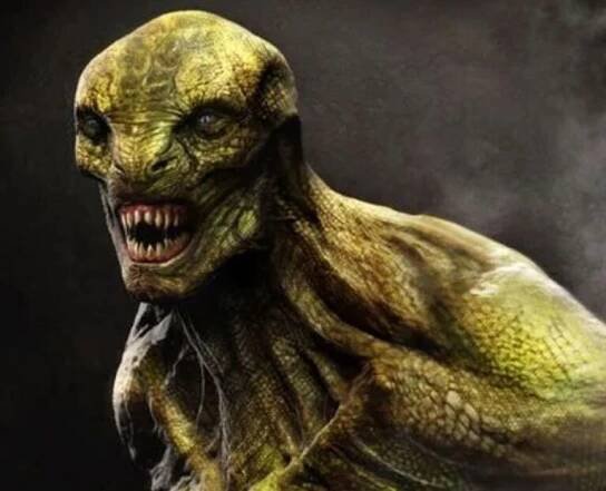 Reptilian - tajemná rasa bytosti s ještěřím vzhledem.