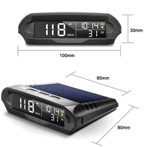 Auto Wireless Headup Display Solar GPS Digital Speedometer mit LCD-Bildschirm