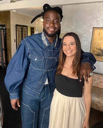 Shaboozey and Rachel DeSantis 