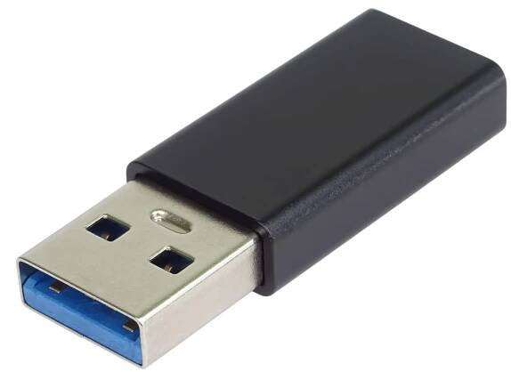 PremiumCord Adaptér USB 3.0 A/male - USB-C/female, černá | KRUP