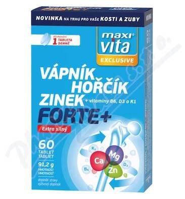 Maxi Vita Exclus.Vápník+Hořčík+Zinek Forte+ tbl.60