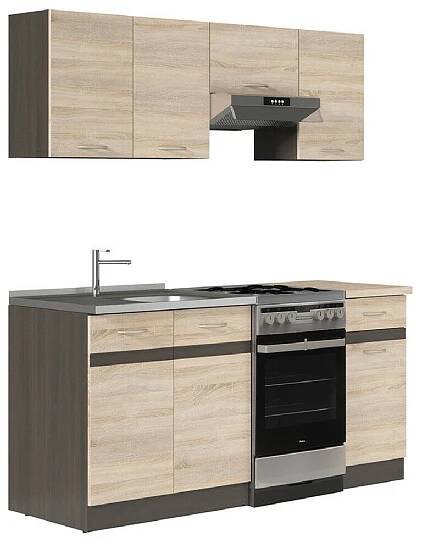 Kuchyňe BRW Junona line 170 cm (Wenge + Dub sonoma)