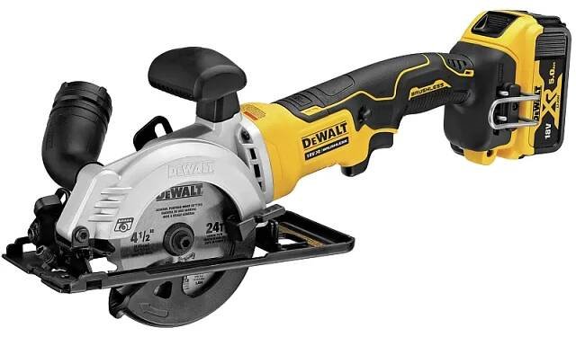 DCS571P2 DeWALT aku kotoučová pila 115 mm, 18 V XR, 2x 5,0Ah, v kufru TSTAK