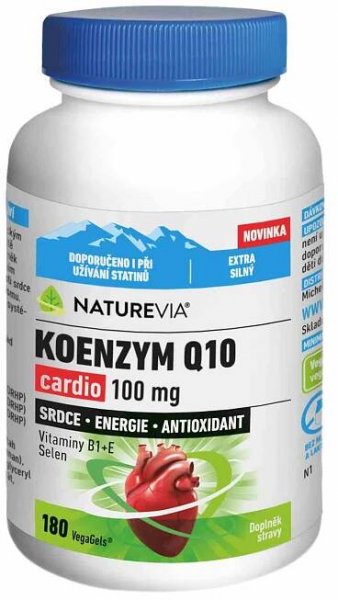 NatureVia Koenzym Q10 Cardio 100 mg 120 kapslí