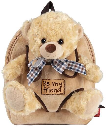Malý dětský batoh s vyjímatelným plyšovým medvídkem Teddy