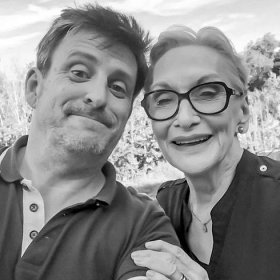 Paul Midcalf with Dame Siân Phillips
