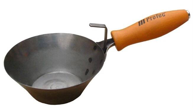 Naběračka Protec, ocel, 160 mm, dřevěná rukojeť