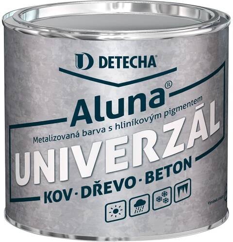 Detecha Aluna barva na kov beton dřevo s hliníkem, stříbřitá