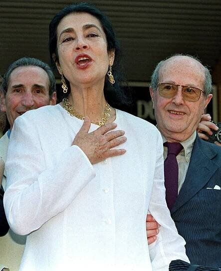 GREEK ACTRESS IRENE PAPAS AND PORTUGUESE DIRECTOR MANOEL DE OLIVEIRA.