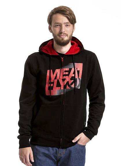 Pánská mikina Meatfly Flaw 2 Hoodie, A - Black