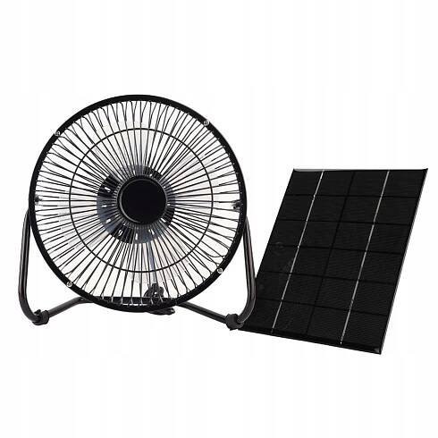 SOLÁRNÍ STOLNÍ VENTILÁTOR MINI TURISTICKÝ KEMPINGOVÝ VENTILÁTOR USB