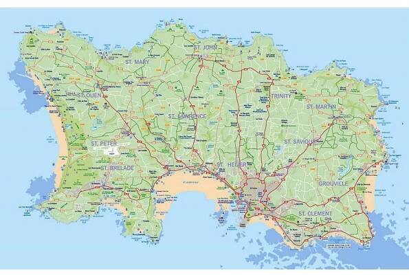 Maps of Jersey | Collection of maps of Jersey island | Europe | Mapsland | Maps of the World