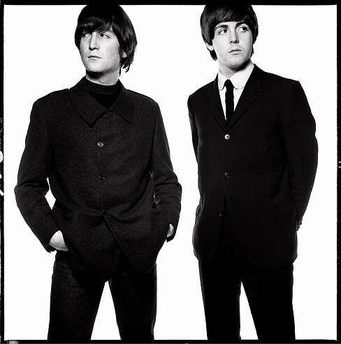 portrait of the beatles john lennon and paul mccartney by david bailey