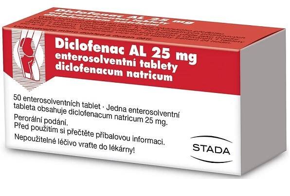 DICLOFENAC AL 25MG enterosolventní tableta 50