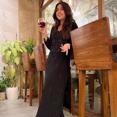 Reem in Black Dress