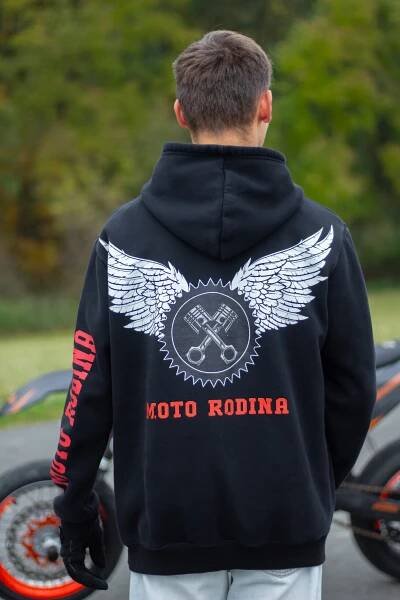mikina MOTO RODINA Classic Black - Image 4