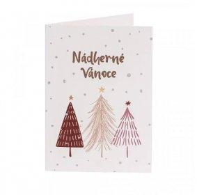 Vánoční přání - stromečky, 1 ks s obálkou - CANDY SOAP - přírodní kosmetika