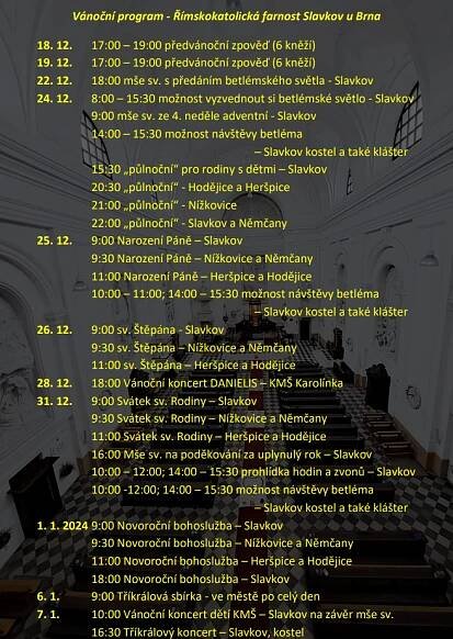 Vánoce 2023 | Farnost Slavkov u Brna