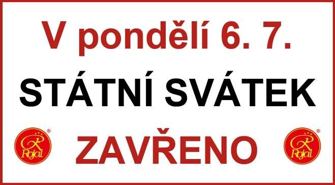6. 7. 2020 budeme mít zavřeno - Velkoobchod a supermarket potravin, alkoholu a nápojů