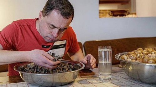 Na šnečí farmě v Nahošovicích na Přerovsku se extrémní jedlík Jaroslav Němec rozhodl vytvořit rekord v pojídání šneků. Nakonec spořádal 890 kusů francouzské delikatesy v časovém limitu pěti minut.