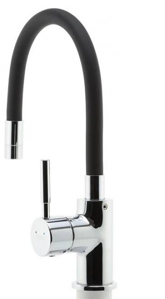 NOVASERVIS - Dřezová stojánková baterie,černá-chrom s elastickým ramenem 70710,0C
