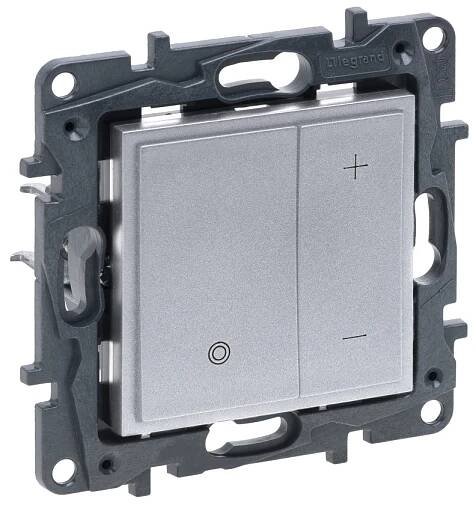 Stmívač tlačítkový Legrand Niloé Step 863353, 400W, hliník | ELKOV elektro a.s.