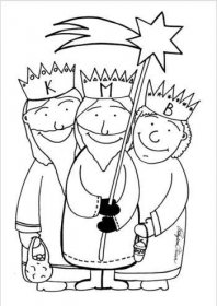 Tři králové - OMALOVÁNKA