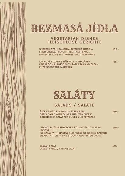 Menu | Hotel Svornost
