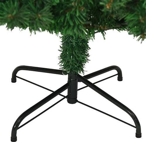 Umělý vánoční stromek s hustými větvemi zelený 210 cm PVC Zelená321036