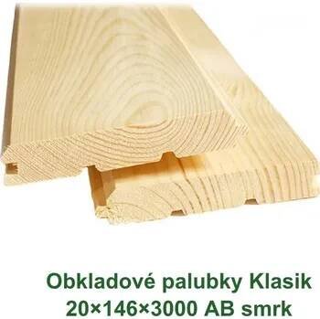 Obklad Obkladové palubky Klasik 20x146x3000, AB, smrk