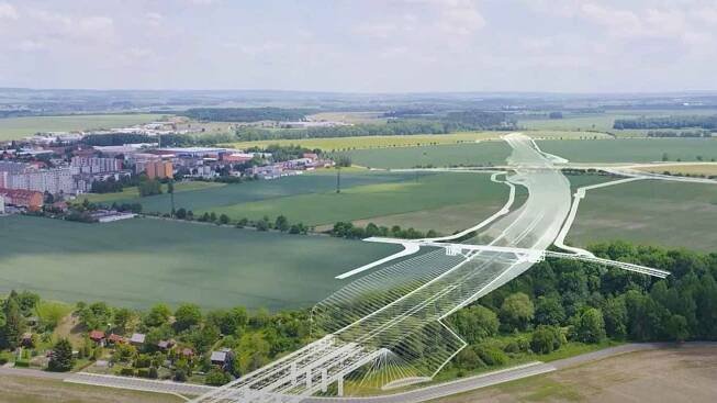 Vizualizace chystaných úseků dálnice D35