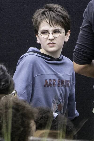 Dominic McLaughlin as Harry Potter on the set of the new Harry Potter TV series.