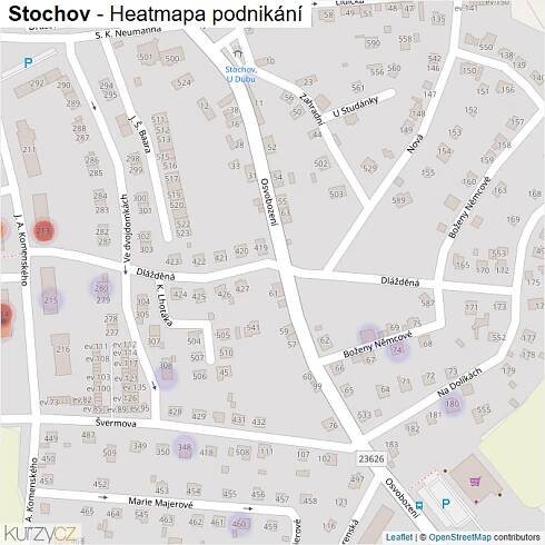 Mapa Stochov - Firmy v obci.