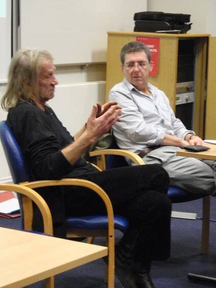Penny Rimbaud and George McKay in conference discussion, 2008