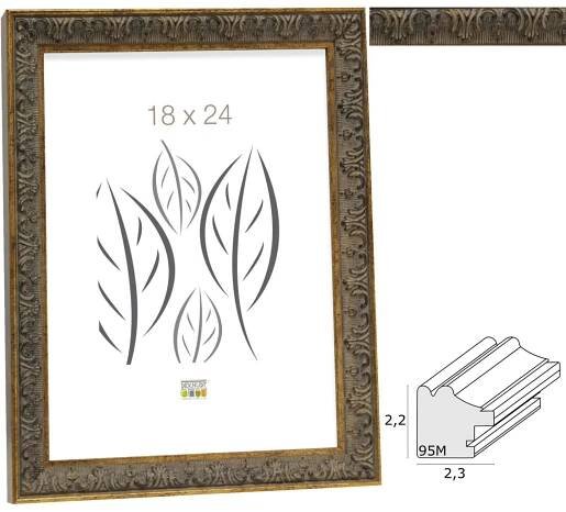 Deknudt rámeček na obrázky S95MA plast zlato-šedý 10x15 až 40x50 cm