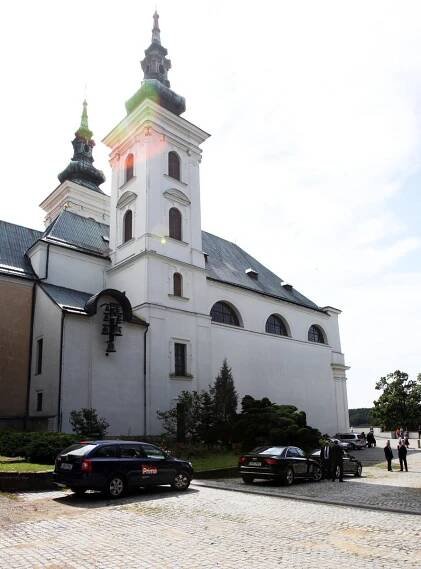 Kostel ve Vranově u Brna, kde se Csáková s Vonešem brali.