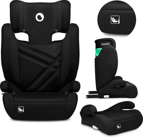 Lionelo Autosedačka s ISOFIX HUGO i-size 100-150 cm 2023 černá šedá Výška výrobku 60 cm
