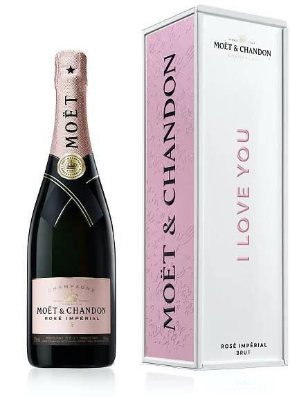 Moët & Chandon Rosé Impérial I LOVE YOU Metal box 0,75l 12% GB L.E.