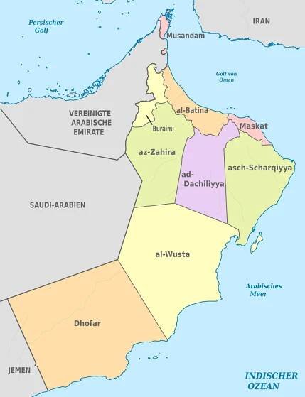 Liste der Regionen und Distrikte in Oman – Wikipedia