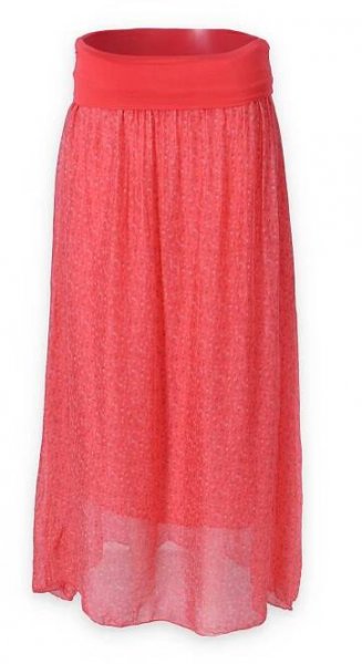 Sukně dlouhá hedvábí květ 3035S - Coll fashion s.r.o.