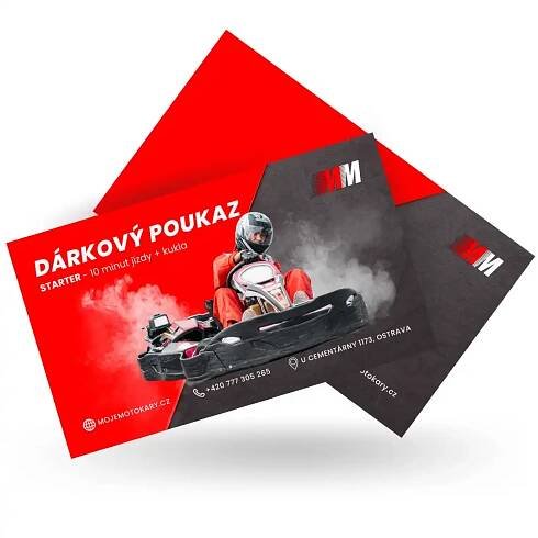 Dárkový poukaz na jízdu v motokáře a kuklu