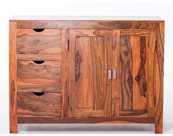 Komoda Amba 120x90 z indického masivu palisandr, Natural