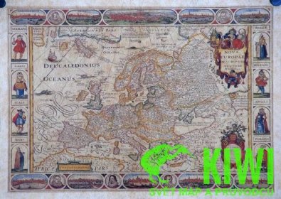 Káňová Svatoslava faksimile map nástěnná mapa faksimile Evropa Visscher