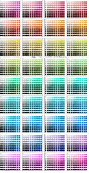 Color Chart for Different Colors