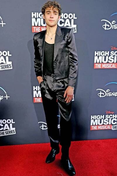 BURBANK, CALIFORNIA - JULY 27: Joshua Bassett attends the Disney+ "High School Musical: The Musical: The Series" season 3 premiere at Walt Disney Studios on July 27, 2022 in Burbank, California. (Photo by Momodu Mansaray/Getty Images)