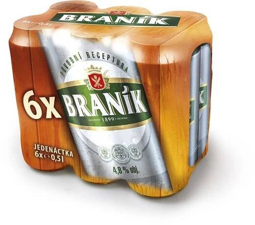 Braník Jedenáctka 11° 6×0,5l 4,8%