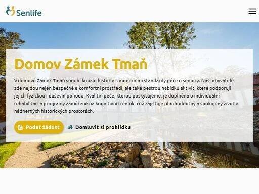 užijte si komfortní a bezpečný pobyt v zámku tmaň u berouna. poskytujeme domov pro seniory, včetně volnočasových aktivit a péče.