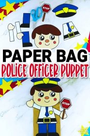 Are you searching for easy cut-and-paste police officer crafts to use when teaching community helpers or the letter P? Well, good news because kids will surely love making these printable police officer paper bag puppet crafts. These diy police officer hand puppets are great to include in your puppet show or community helper themed decorations. Grab a few supplies and purchase these printable police officer puppet templates now!