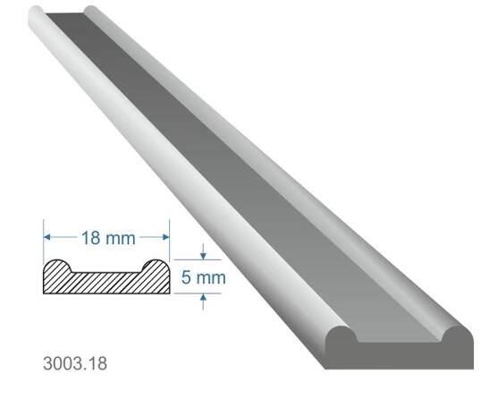 Pásovina plochá B, 30x8x6000mm, černá S235, cena za 1ks(1m) - Délka: 1m