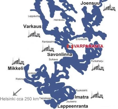 Finsko - mapa plavební oblasti